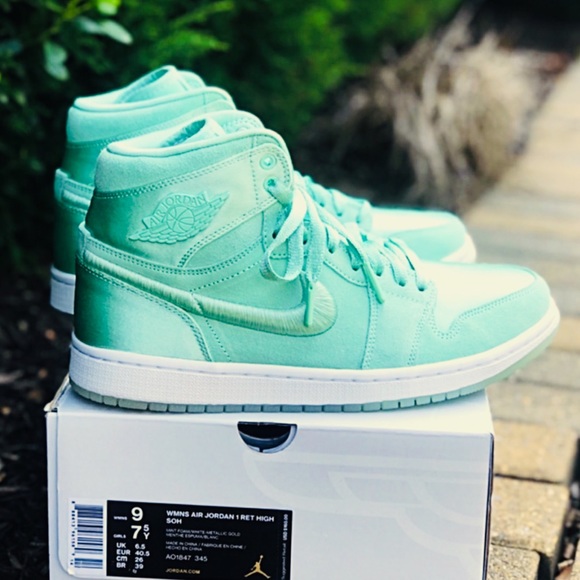 SOLD NWT Nike Air Jordan 1 SOH Metallic Mint - Picture 7 of 7
